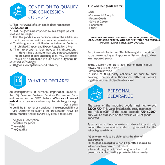 Fiji Revenue and Customs Service Pacific Freight Link